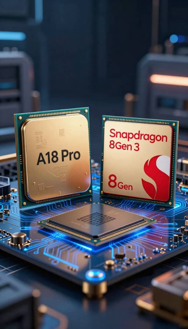 A18 Pro vs Snapdragon 8 Gen 3 chip comparison